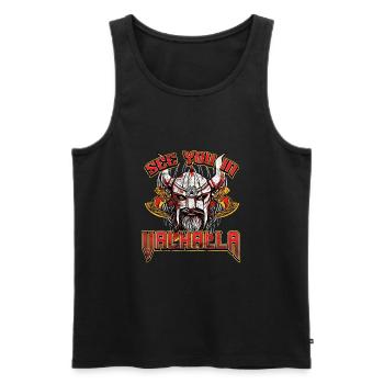 Norse Viking Mythology Design for Viking Warriors - Männer Premium Bio Tank Top - Schwarz - Vorne - Michal (187cm)