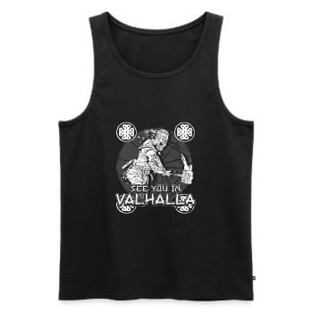 Norse Viking Mythology Design for Viking Warriors - Männer Premium Bio Tank Top - Schwarz - Vorne - Michal (187cm)