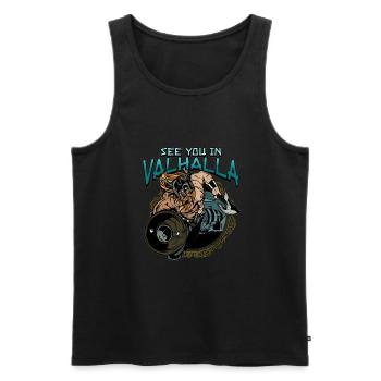 Norse Viking Mythology Design for Viking Warriors - Männer Premium Bio Tank Top - Schwarz - Vorne - Michal (187cm)