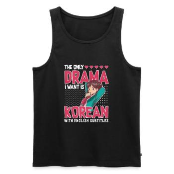 Design pop coréen pour un fan de mode K-Pop - Débardeur bio Premium Homme - noir - Devant - AI Model Male 178 light (178cm)