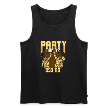 Norse Viking Mythology Design for Viking Warriors - Men's Premium Organic Tank Top - black - Front - AI Model Male 178 light (178cm)