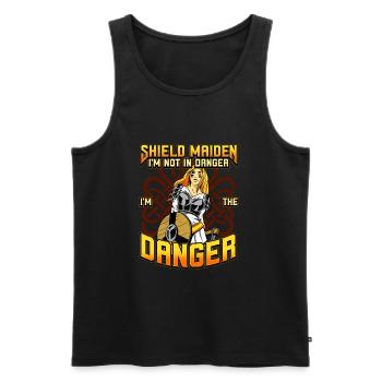 Norse Viking Mythology Design for Viking Warriors - Männer Premium Bio Tank Top - Schwarz - Vorne - AI Model Male 178 light (178cm)