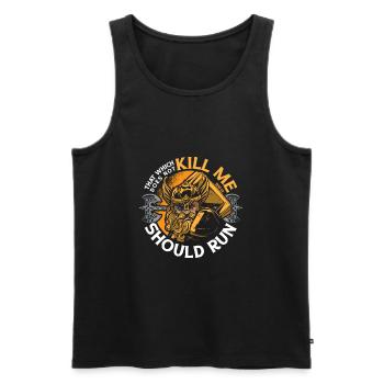 Norse Viking Mythology Design for Viking Warriors - Men's Premium Organic Tank Top - black - Front - Michal (187cm)