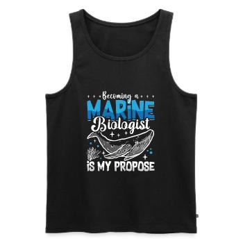Marine Science Design for an Ocean Student - Men's Premium Organic Tank Top - black - Front - Michal (187cm)