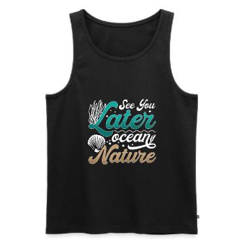 Marine Science Design for an Ocean Student - Men's Premium Organic Tank Top - black - Front - Michal (187cm)
