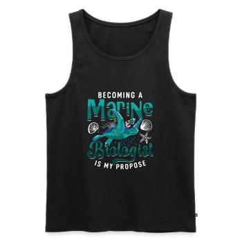 Marine Science Design for an Ocean Student - Men's Premium Organic Tank Top - black - Front - Michal (187cm)
