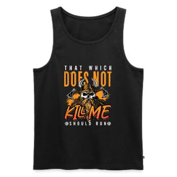 Norse Viking Mythology Design for Viking Warriors - Men's Premium Organic Tank Top - black - Front - Michal (187cm)