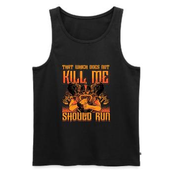 Norse Viking Mythology Design for Viking Warriors - Men's Premium Organic Tank Top - black - Front - Michal (187cm)