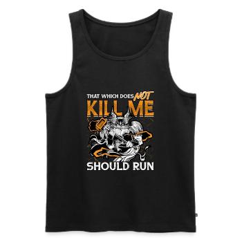 Norse Viking Mythology Design for Viking Warriors - Men's Premium Organic Tank Top - black - Front - Michal (187cm)