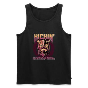 Norse Viking Mythology Design for Viking Warriors - Men's Premium Organic Tank Top - black - Front - Michal (187cm)