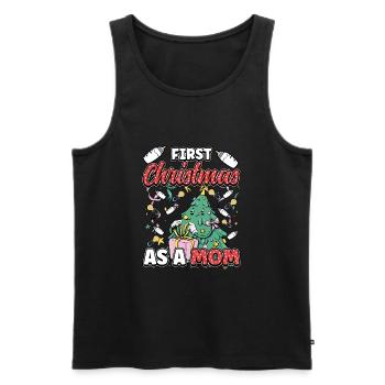 Pregnancy Mom To Be Christmas Design for a Xmas - Männer Premium Bio Tank Top - Schwarz - Vorne - AI Model Male 178 light (178cm)
