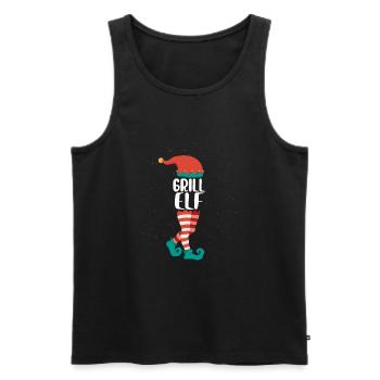 Weihnachts Elf Partnerlook Design Xmas Elfen - Männer Premium Bio Tank Top - Schwarz - Vorne - AI Model Male 178 light (178cm)