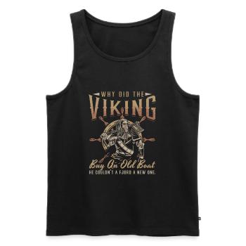 Conception de l’histoire viking nordique pour les guerriers vikings - Débardeur bio Premium Homme - noir - Devant - AI Model Male 178 light (178cm)