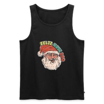 Feliz Navi Dad Xmas Dad Design for Fathers Day in - Männer Premium Bio Tank Top - Schwarz - Vorne - AI Model Male 178 light (178cm)