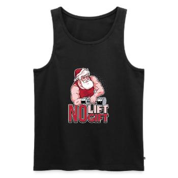 Christmas Workout Design for a Xmas Lifter Lover - Men's Premium Organic Tank Top - black - Front - AI Model Male 178 light (178cm)