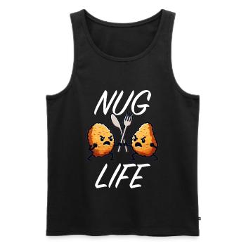 Chicken Nuggets Funny Nuggets Nug Life Quote - Men's Premium Organic Tank Top - black - Front - Michal (187cm)