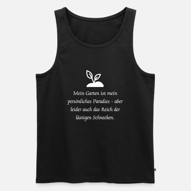 Lusitger Garten Spruch - Männer Premium Bio Tank Top - Schwarz
