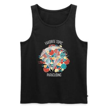 Paragliding Gleitschirm Paragleiter Paraglider - Männer Premium Bio Tank Top - Schwarz - Vorne - AI Model Male 178 light (178cm)