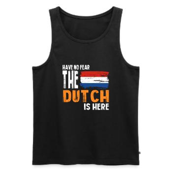 Pays-Bas Oranje - Débardeur bio Premium Homme - noir - Devant - AI Model Male 178 light (178cm)