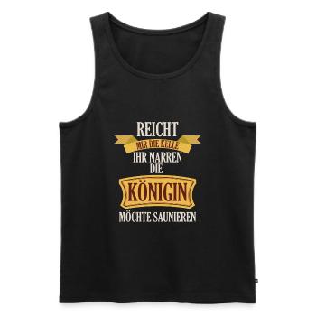 Cool Sauna Saunieren Saunaliebhaber Geschenk 0295 - Männer Premium Bio Tank Top - Schwarz - Vorne - AI Model Male 178 light (178cm)