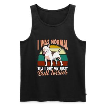 Cadeau de propriétaire de chien Bull Terrier - Débardeur bio Premium Homme - noir - Devant - Michal (187cm)