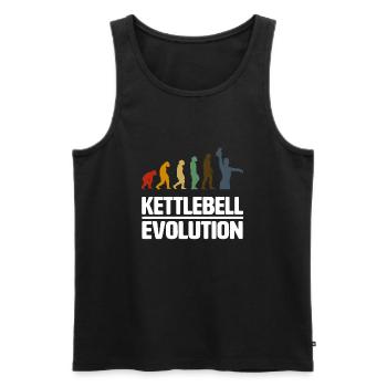 Kettlebell Evolution Athletic Fitness - Débardeur bio Premium Homme - noir - Devant - AI Model Male 178 light (178cm)