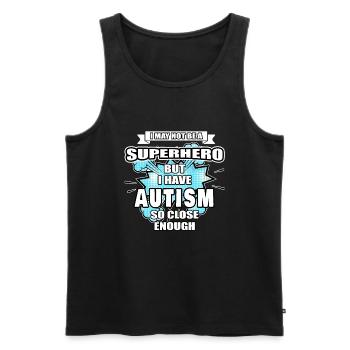 Autismus Geschenk Superheld Autismus Bewusstsein - Männer Premium Bio Tank Top - Schwarz - Vorne - Michal (187cm)