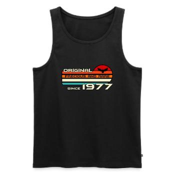 original 1977 birthday 45 years 45th anniversary - Men's Premium Organic Tank Top - black - Front - AI Model Male 178 light (178cm)