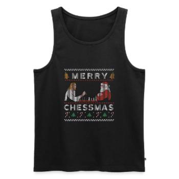 Merry Chessmass Chess is always good - Men's Premium Organic Tank Top - black - Front - AI Model Male 178 light (178cm)