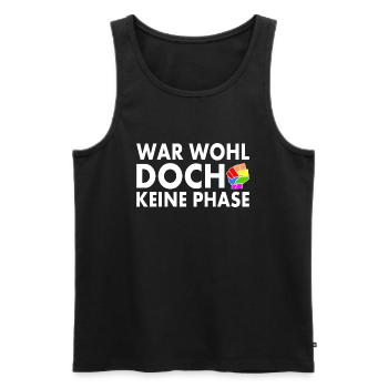 Das war wohl doch keine phase - Männer Premium Bio Tank Top - Schwarz - Vorne - AI Model Male 178 light (178cm)