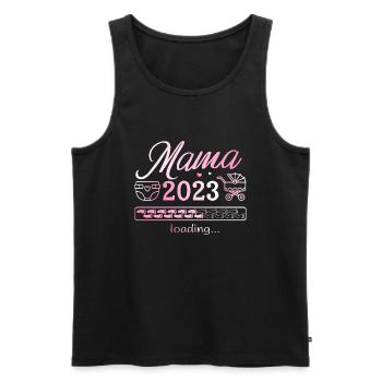 Expectant Mom 2023 Loading Pregnant Mother - Men's Premium Organic Tank Top - black - Front - AI Model Male 178 light (178cm)