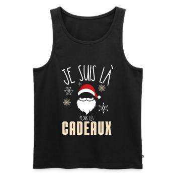 cadeau homme Noel - Débardeur bio Premium Homme - noir - Devant - Michal (187cm)