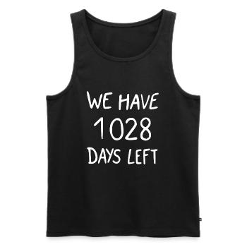 we have 1028 days left - Débardeur bio Premium Homme - noir - Devant - Michal (187cm)