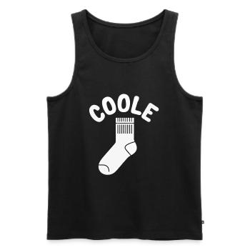Chaussette cool - design motivant amusant - Débardeur bio Premium Homme - noir - Devant - AI Model Male 178 light (178cm)