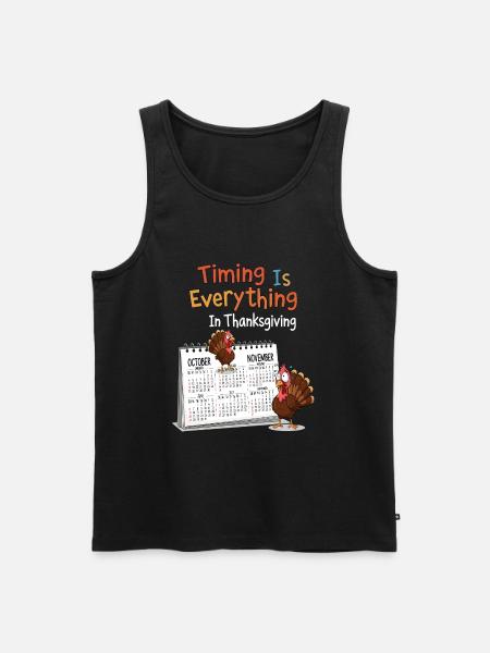Thanksgiving Timing - Men's Premium Organic Tank Top - black