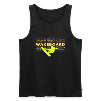 wakeboard wakeboarder-style - Men's Premium Organic Tank Top - black - Front - Michal (187cm)