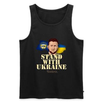 Ukraine US-Bundesstaat Nebraska Selenskyj - Männer Premium Bio Tank Top - Schwarz - Vorne - AI Model Male 178 light (178cm)
