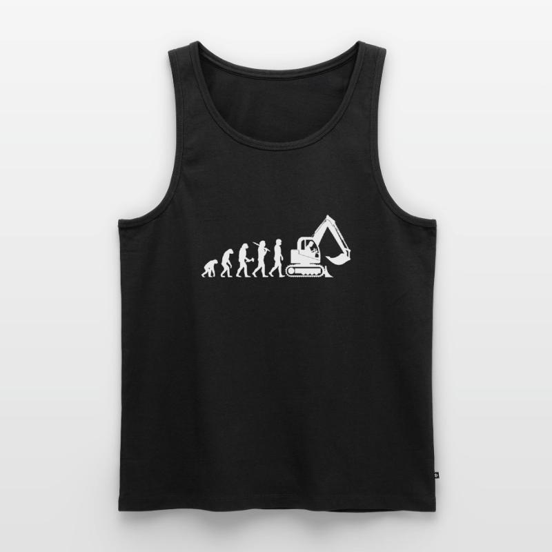 Baggerfahrer Baggerführer Evolution Geschenk Männer Premium Bio Tank Top