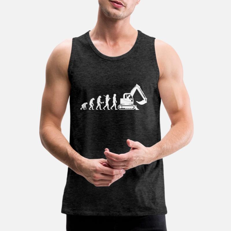 Excavator Driver Excavator Operator Evolution Gift Men's Premium Organic Tank Top
