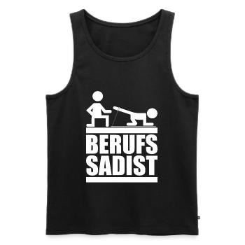 Physio Therapie Physiotherapeut - Männer Premium Bio Tank Top - Schwarz - Vorne - AI Model Male 178 light (178cm)