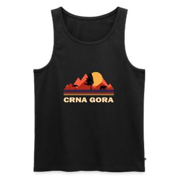 Montenegro Crna Gora - Männer Premium Bio Tank Top - Schwarz - Vorne - AI Model Male 178 light (178cm)