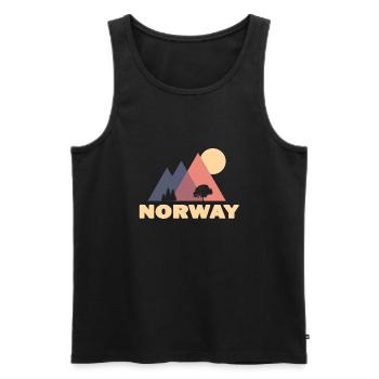 norwegen - Männer Premium Bio Tank Top - Schwarz - Vorne - Michal (187cm)