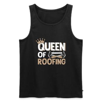 Roofing roofing shop Roofklempner Roofer - Men's Premium Organic Tank Top - black - Front - AI Model Male 178 light (178cm)