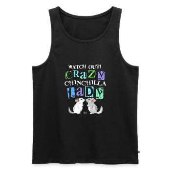 Folle dame chinchilla - Débardeur bio Premium Homme - noir - Devant - Michal (187cm)