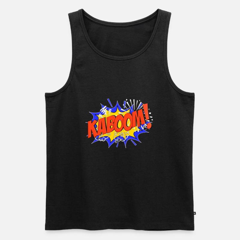 KABOOM Comic KABOOM! - Männer Premium Bio Tank Top - Schwarz