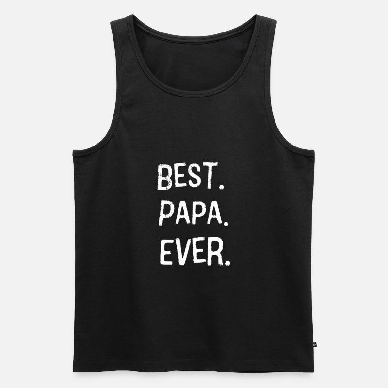 Bester Papa - Männer Premium Bio Tank Top - Schwarz