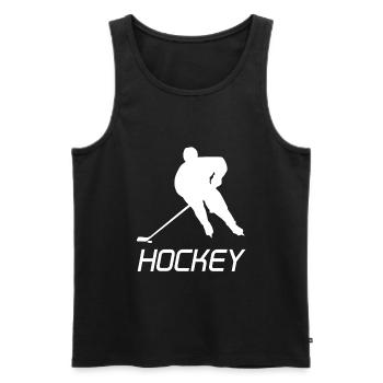Eishockey Eishockeyspiel Eishockeyspieler Hockey - Männer Premium Bio Tank Top - Schwarz - Vorne - AI Model Male 178 light (178cm)