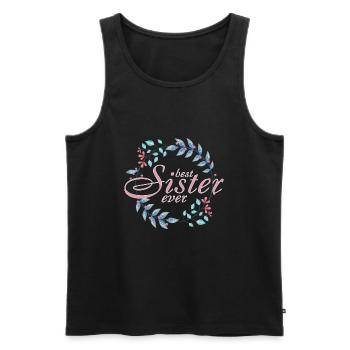 Beste Schwester - Männer Premium Bio Tank Top - Schwarz - Vorne - AI Model Male 178 light (178cm)