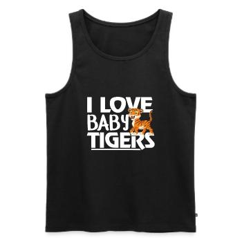 Baby Tiger - Débardeur bio Premium Homme - noir - Devant - Michal (187cm)
