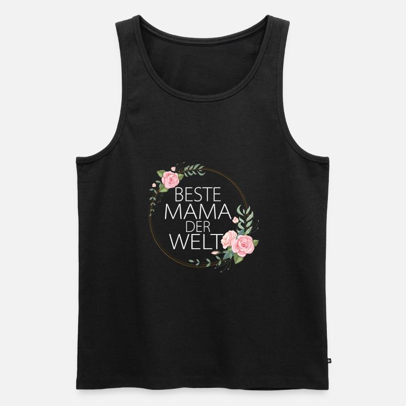 Beste Mama der Welt - Männer Premium Bio Tank Top - Schwarz